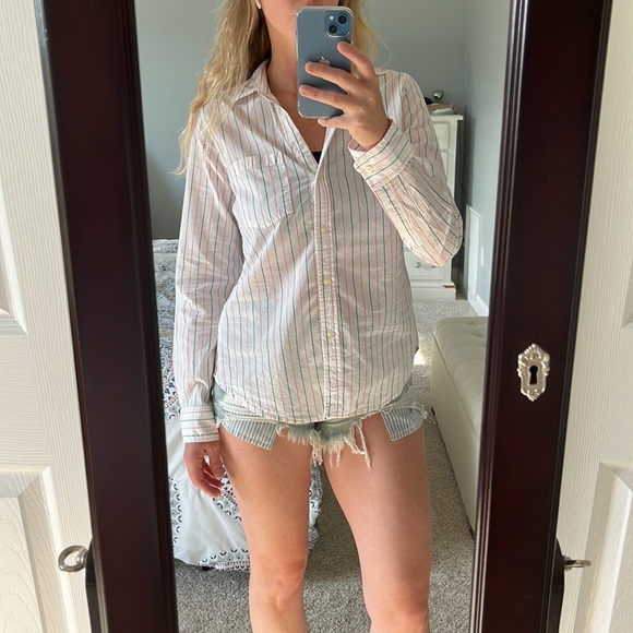 GAP Long Sleeve Stripes Button Down Shirt - Picture 9 of 10